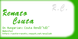 renato csuta business card